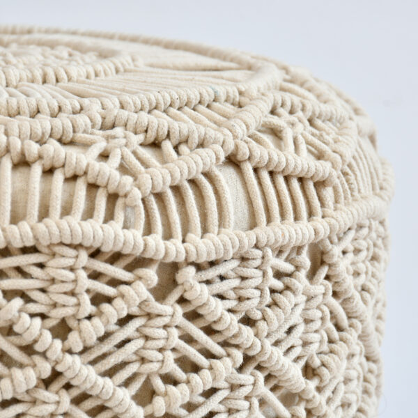 CRAFTED - HAND WOVEN MACRAME STOOL - Image 3