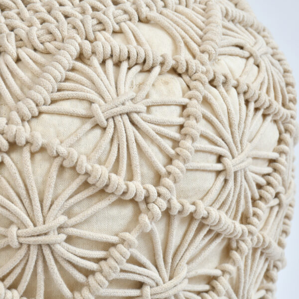CRAFTED - HAND WOVEN MACRAME POUF - Image 5