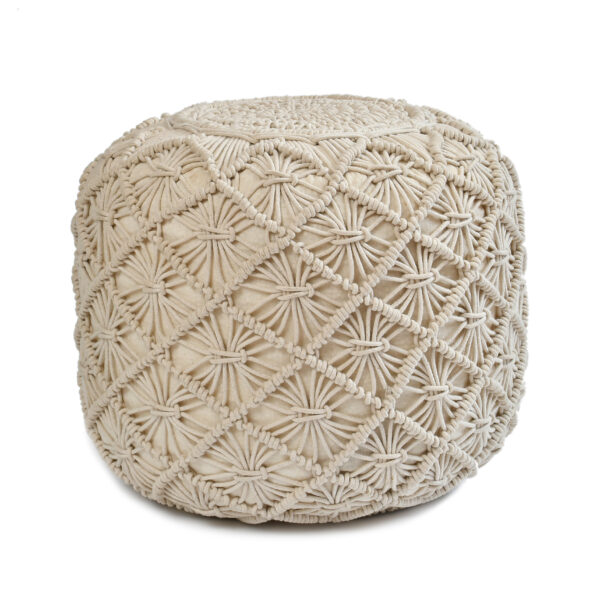 CRAFTED - HAND WOVEN MACRAME POUF